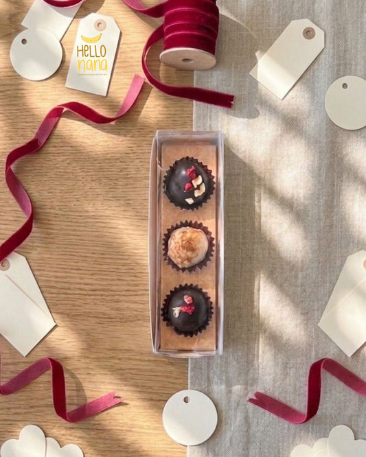 BANANA TRUFFLES ASSORTED-BOX OF 3