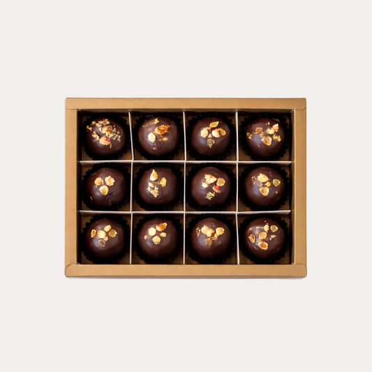 CHOCO HAZELNUT BANANA TRUFFLES- BOX OF 12