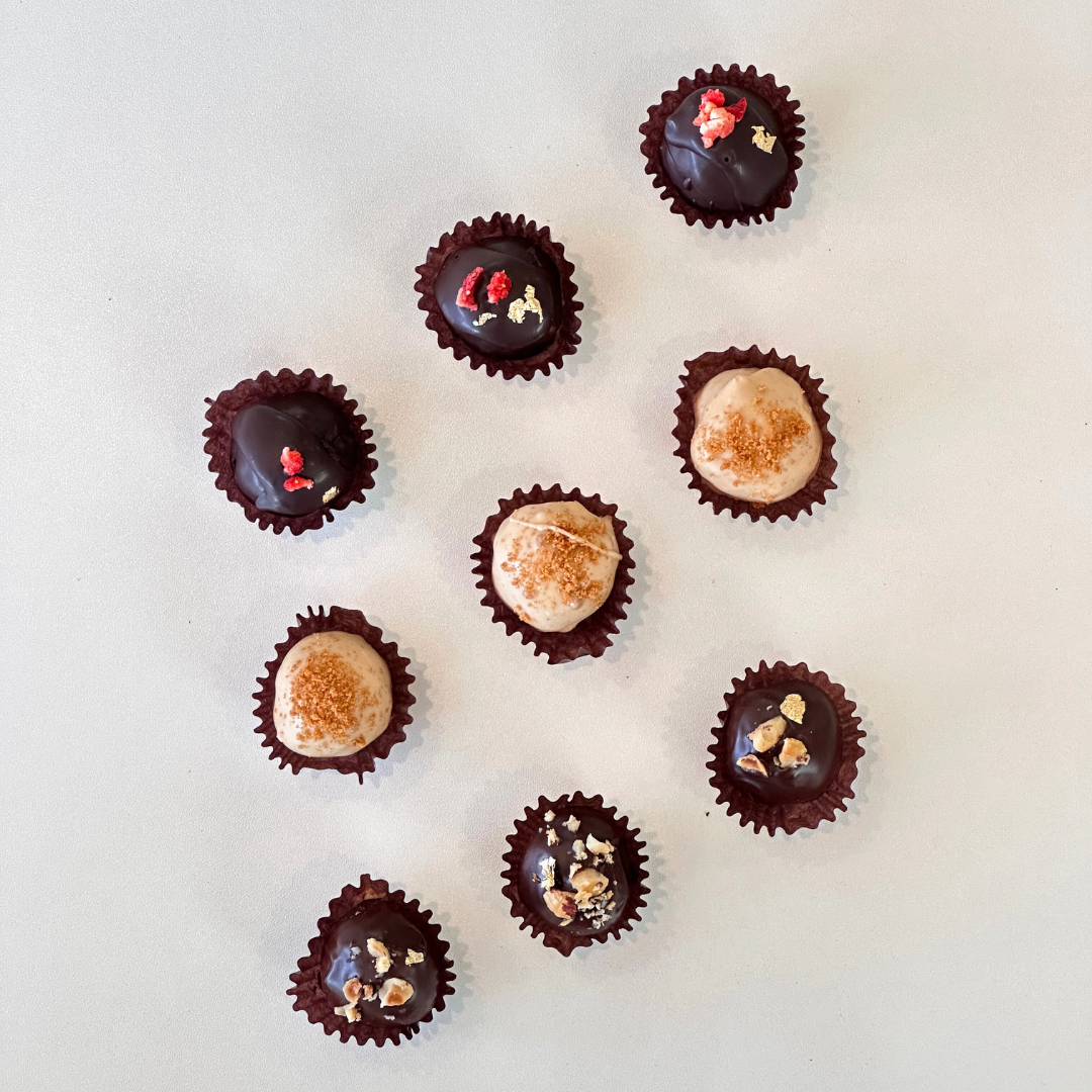 DARK CHOCOLATE BANANA TRUFFLES- BOX OF 12