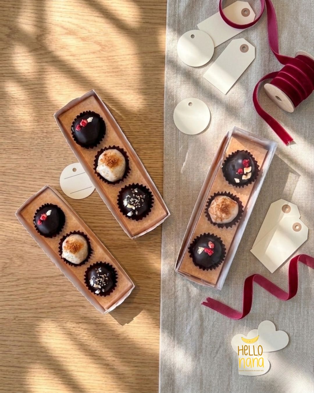 BANANA TRUFFLES ASSORTED-BOX OF 3