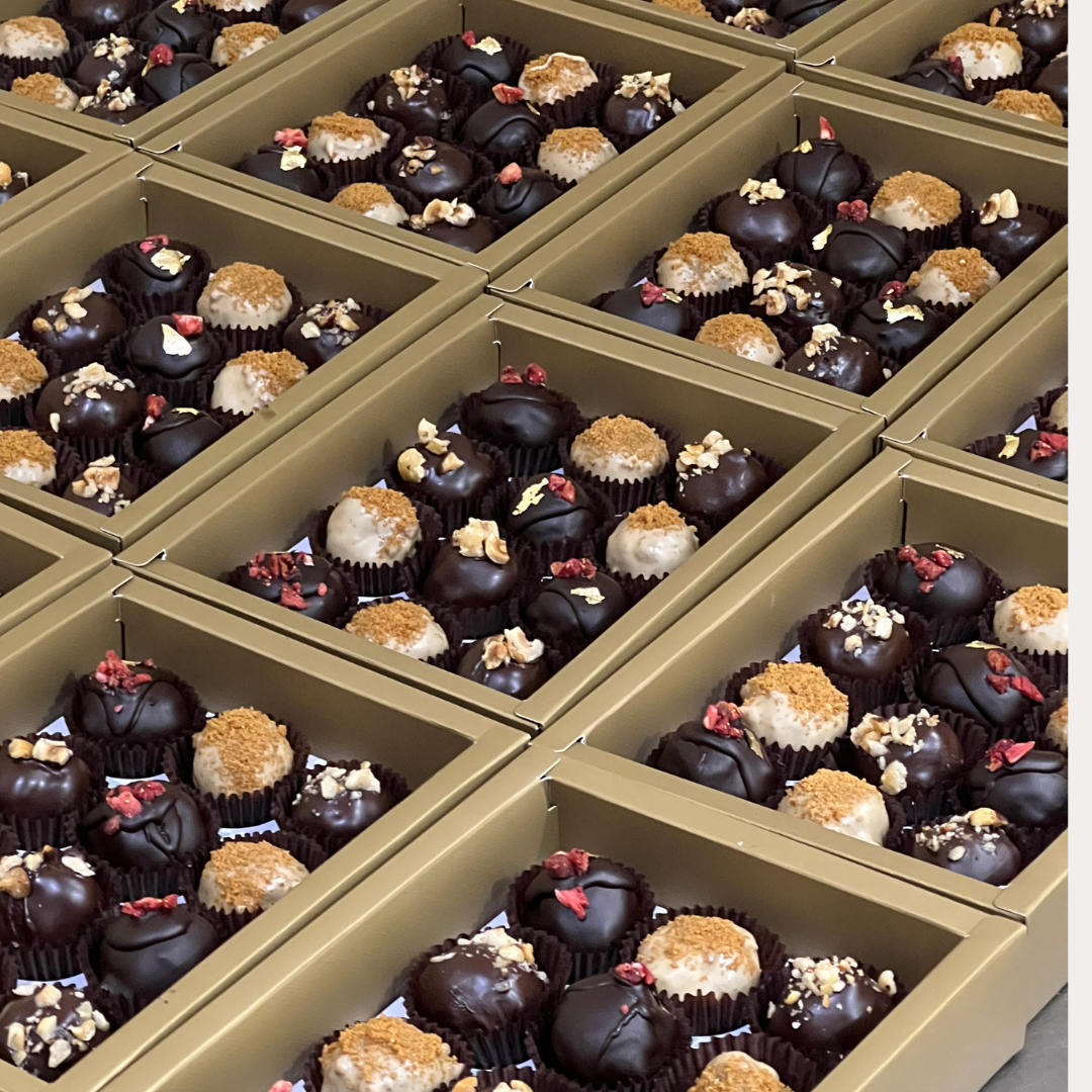 ASSORTED BANANA TRUFFLES - BOX OF 12