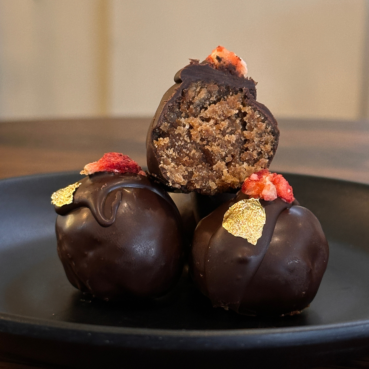 DARK CHOCOLATE BANANA TRUFFLES- BOX OF 12