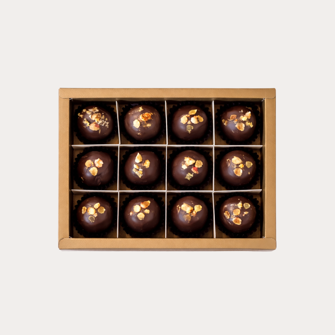 CHOCO HAZELNUT BANANA TRUFFLES- BOX OF 12