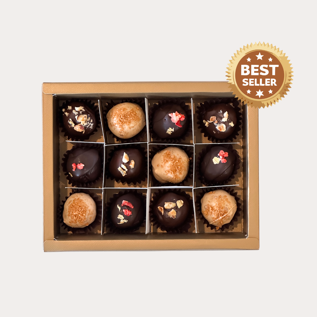 ASSORTED BANANA TRUFFLES - BOX OF 12